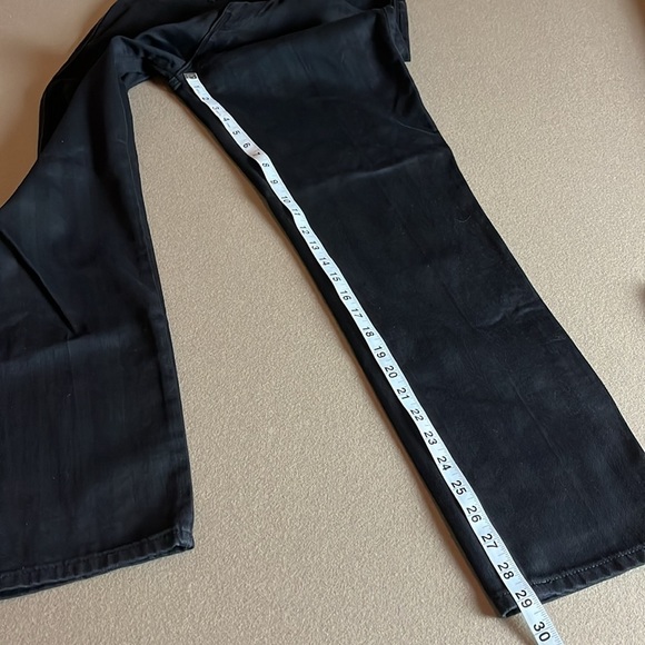 FRAME Le Sylvie Slender Straight Black Tonal Stripe Jeans - 27 - Picture 14 of 15